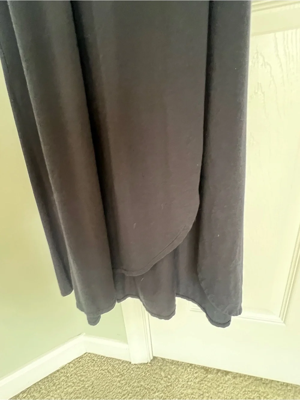 Lands' End Black Sleeveless Wrap-Front Maxi Dress